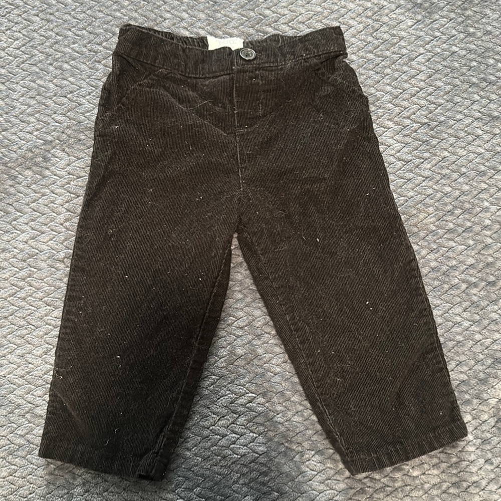 Black pants ribbed, 12 mo